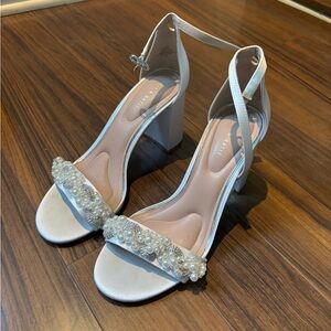 Kelly & Katie White Pearl Heels